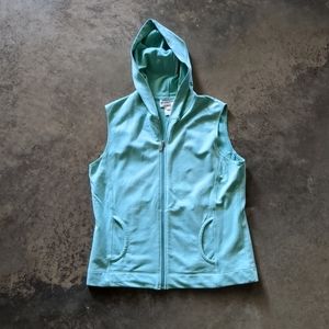 Pendleton Aqua Sleeveless Zipper Hoodie L